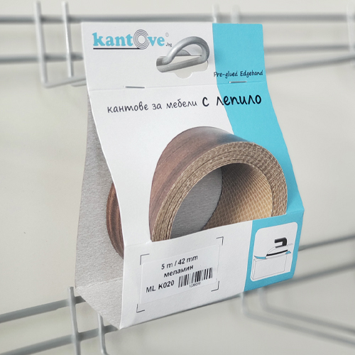 42mm pre-glued Melamine edge band ML K020 (1407) Slate Walnut 5m | kantove.bg